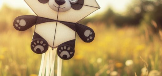 Panda şeklinde şeytan uçurtması